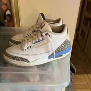 Jordan Athletic Shoes White and Blue JORDAN 3 UNC